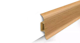 Напольный плинтус Идеал Классик К-П70п (пластиковый с кабель-каналом) 212 Дуб светлый, 2200мм/70мм/22мм, 1 м.п.